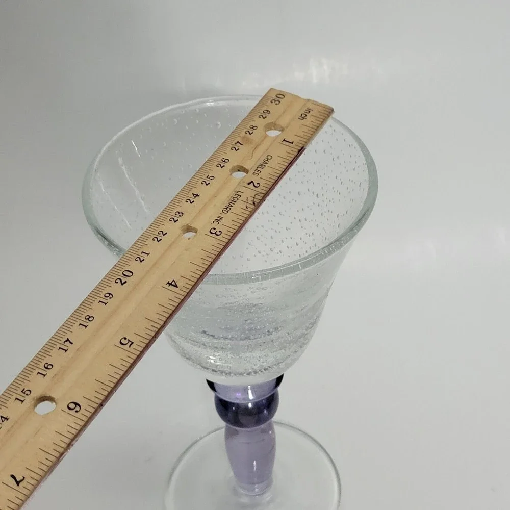 Pottery Barn Purple Bubble Wine Gobblets